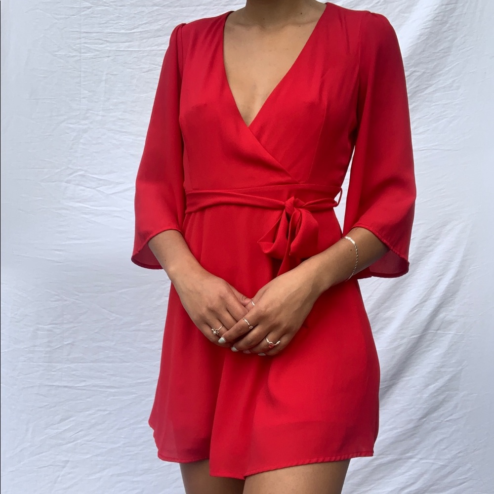 Red date dress